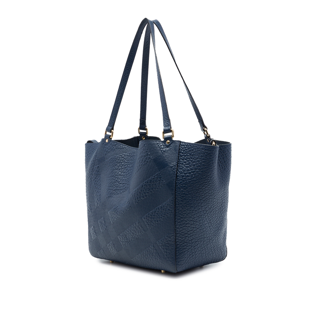 Pre-Loved Burberry Small Elephant Embossed Calfskin Check Canterbury Tote - Picture 2 of 6